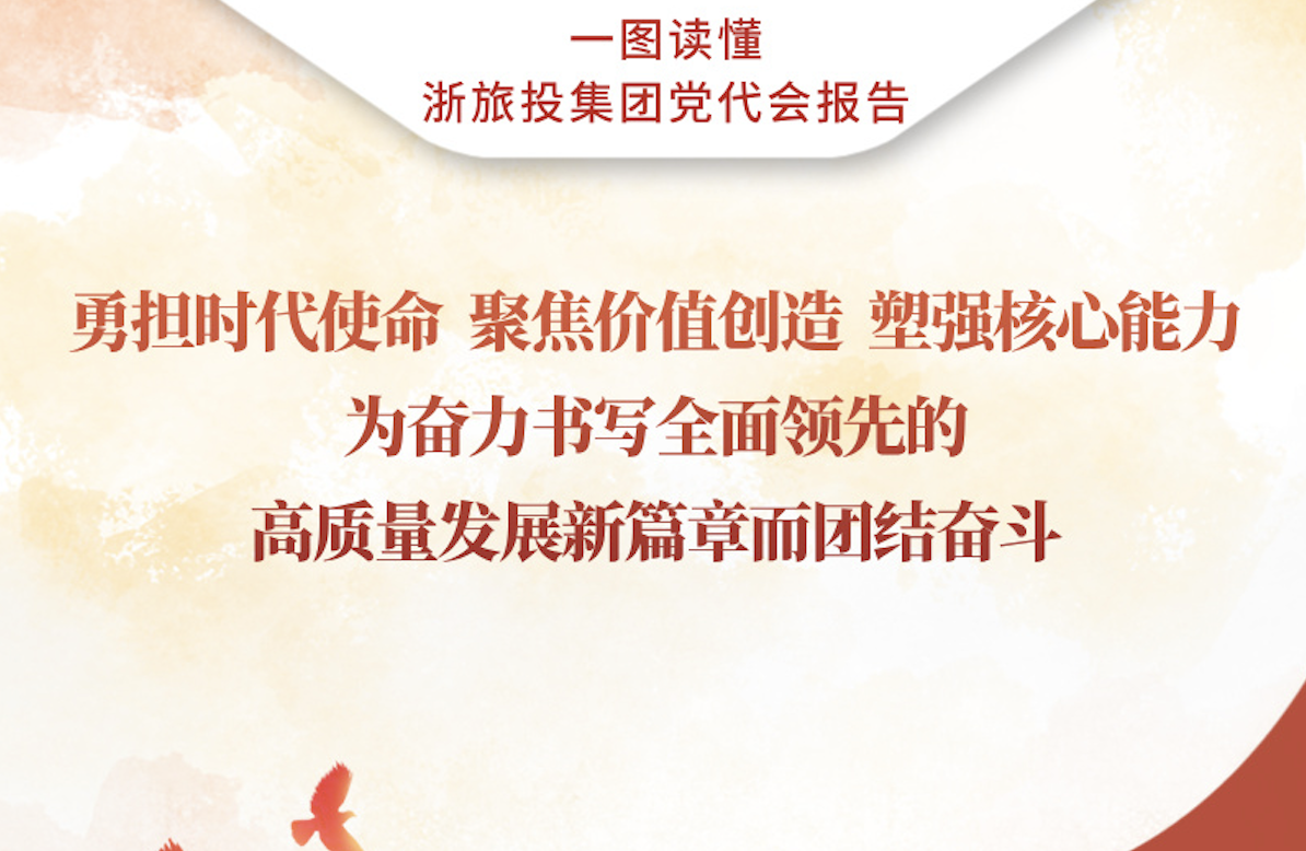 一图读懂！中国共产党浙江省旅游投资集团有限公司第一次代表大会